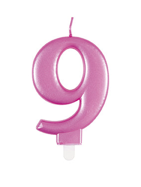 Candela 9 anni rosa 12 cm