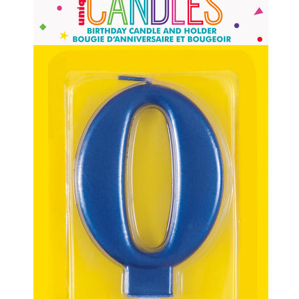 0 Anno Candela Blu 12cm
