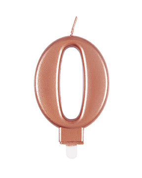 0 Anno Candela Oro Rosa 10cm