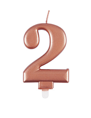 Candela 2 anni Oro Rosa 10 cm