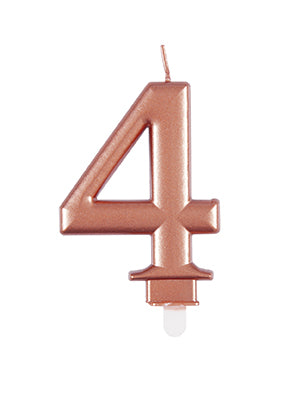 Candela 4 anni oro rosa 10 cm