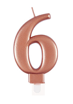 Candela 6 anni Oro Rosa 10 cm