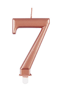 Candela 7 anni oro rosa 10 cm