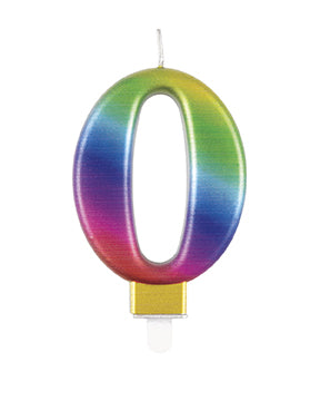 0 Anno Candela Arcobaleno 9,5 cm