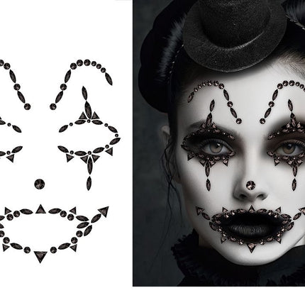 Adesivi con facce da Arlecchino