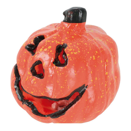 Zucca di Halloween Deluxe con luce 15 cm