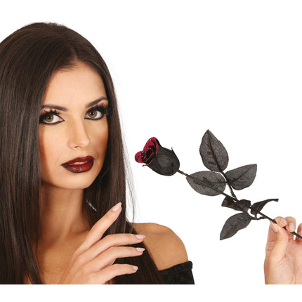 Rosa nera di Halloween 42 cm