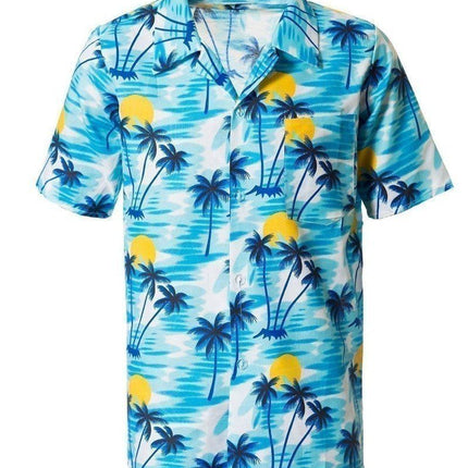 Camicia hawaiana blu