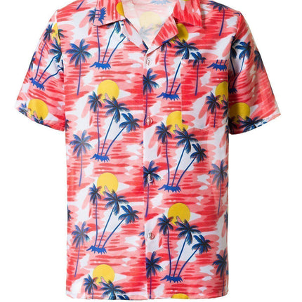 Camicia hawaiana rossa