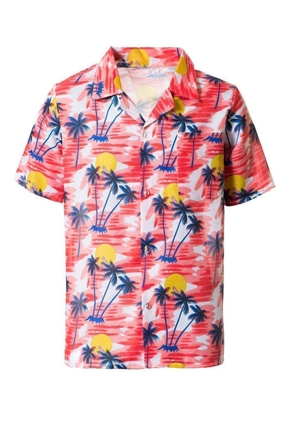 Camicia hawaiana rossa