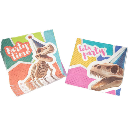 Tovaglioli con dinosauro, 3 strati, 33 cm, 20 pezzi