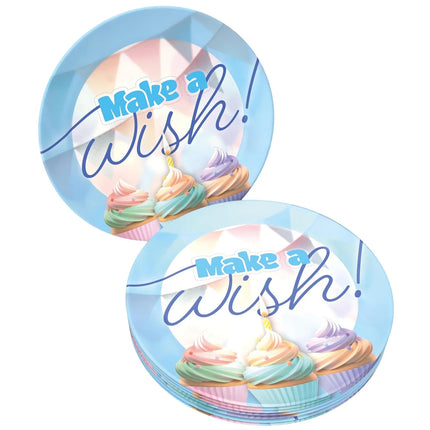 Cartelli blu Make A Wish 23 cm, 8 pezzi