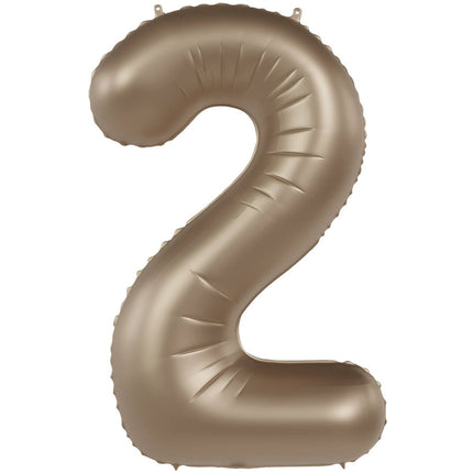 2 Jaar Cijfer Ballon Goud 86cm van Folat koop je bij Partywinkel