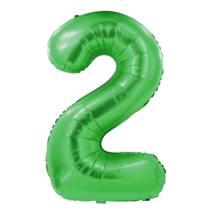 2 Jaar Cijfer Ballon Groen 1m van VDV Benefit koop je bij Partywinkel