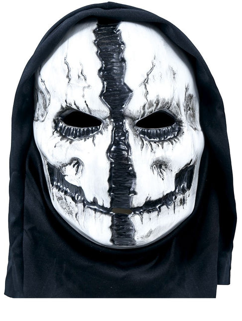 Maschera di Halloween in bianco e nero Teschio