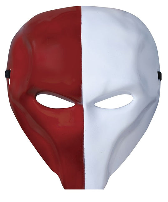 Maschera bianca e rossa