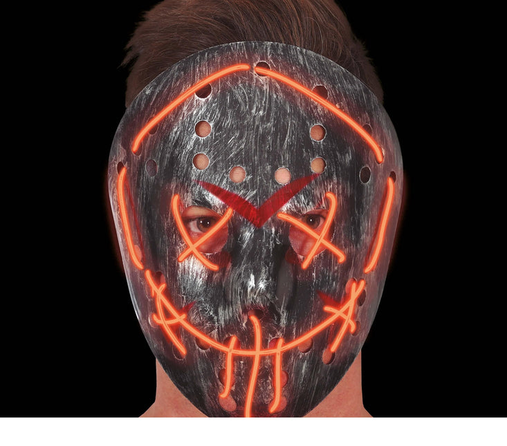 Maschera di Halloween Hockey con luce