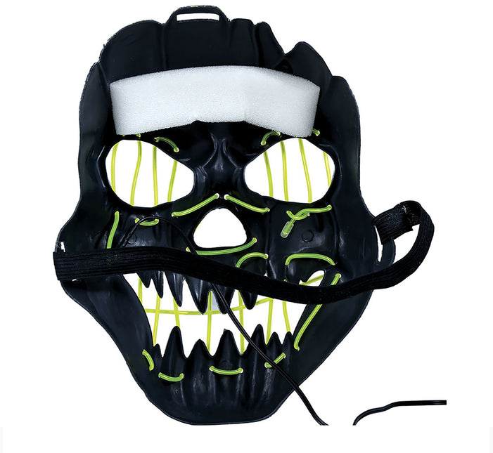 Maschera di Halloween che sorride con la luce
