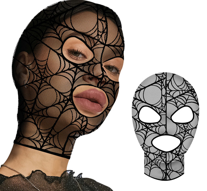 Maschera di pizzo a ragnatela