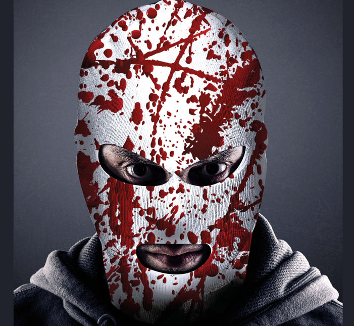 Passamontagna Halloween Sangue Bianco