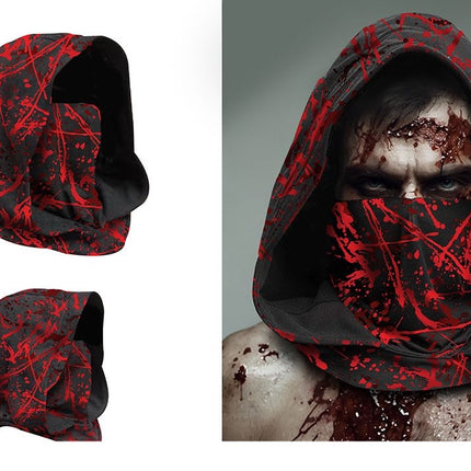 Cappellino di Halloween nero con schizzi di sangue