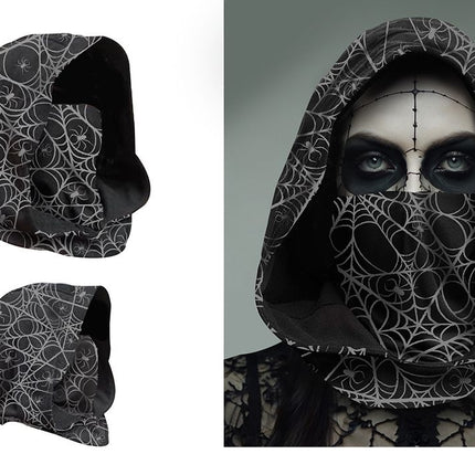 Cappellino di Halloween nero con ragnatela