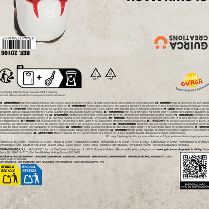 Maschera rossa da clown sorridente