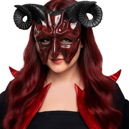 Maschera di Halloween "Mezzo diavolo"