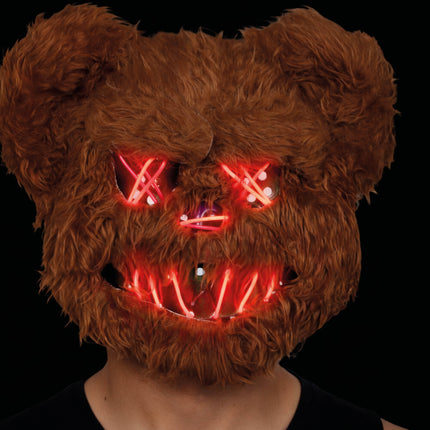 Maschera di Halloween: orso marrone con luci