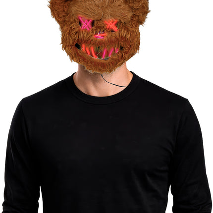 Maschera di Halloween: orso marrone con luci