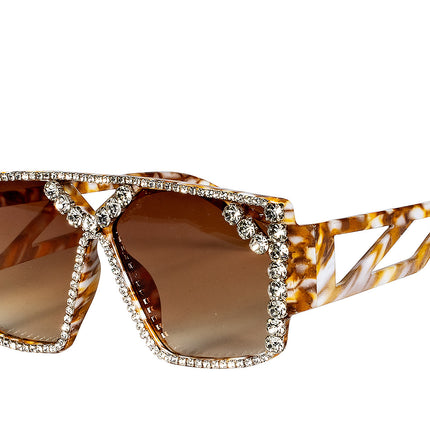Occhiali marroni Strass