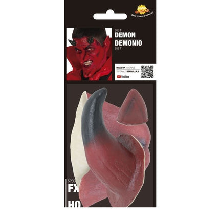 Adesivi viso Halloween Diavolo