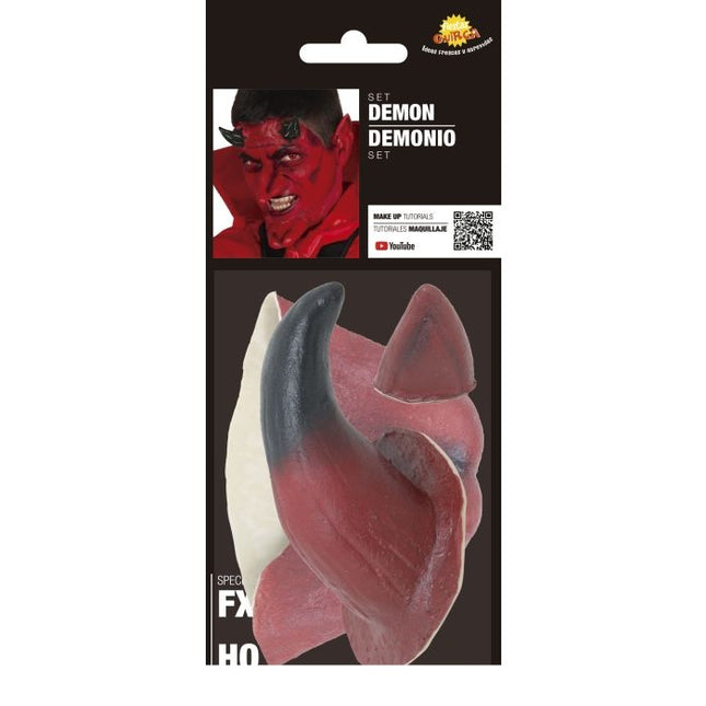 Adesivi viso Halloween Diavolo