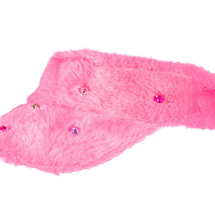 Parasole in pelliccia rosa