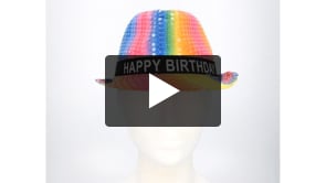 Cappello Arcobaleno 'Buon compleanno'