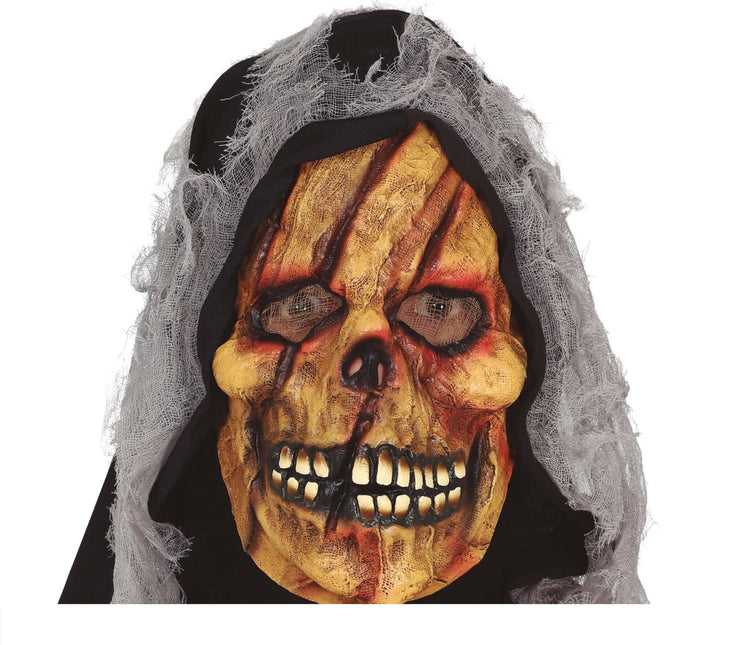 Maschera di Halloween gialla Scheletro