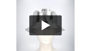 Cappello a secchiello argento glitterato