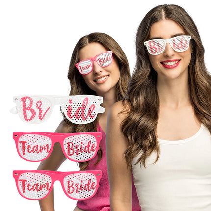 Set di 3 occhiali da festa "Bride to be" (sposa e team della sposa)