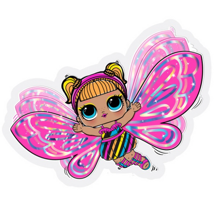 LOL Surprise - Palloncino in foil a forma di farfalla 23 cm
