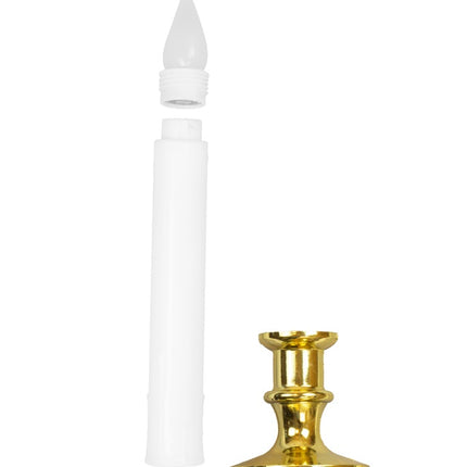 SET DI 6 CANDELE BIANCHE CON LUCE INTERMITTENTE E TIMER 23 CM