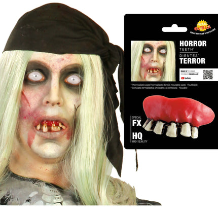 Denti da zombie di Halloween