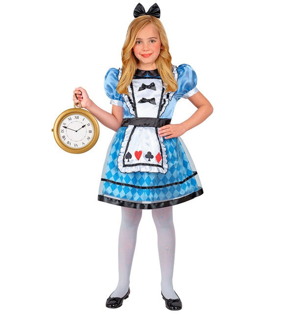 Costume da ragazza del paese delle meraviglie blu