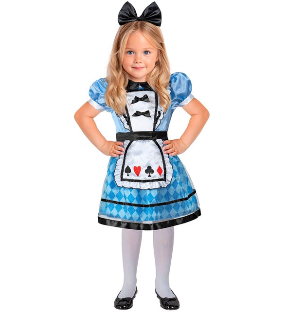 Costume da ragazza del paese delle meraviglie blu