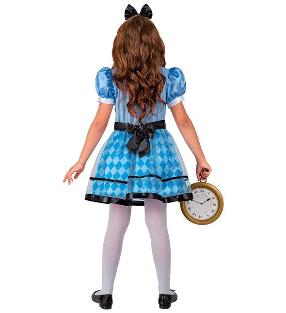 Costume da ragazza del paese delle meraviglie blu
