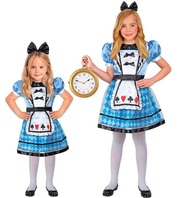 Costume da ragazza del paese delle meraviglie blu