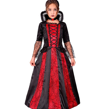 Costume Vampiro Rosso Nero Ragazza