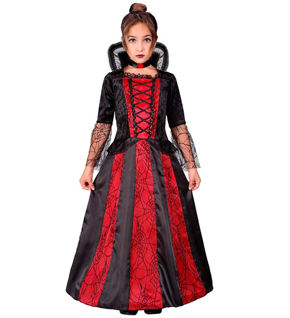 Costume Vampiro Rosso Nero Ragazza