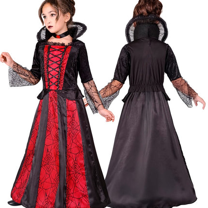 Costume Vampiro Rosso Nero Ragazza