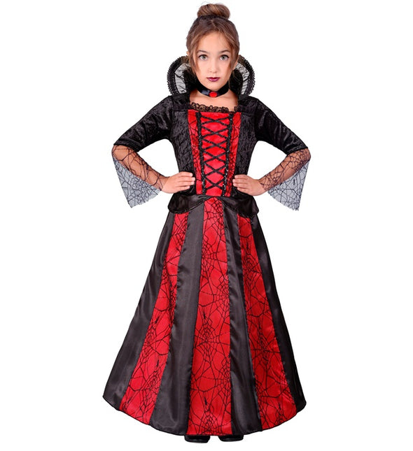Costume Vampiro Rosso Nero Ragazza