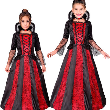 Costume Vampiro Rosso Nero Ragazza